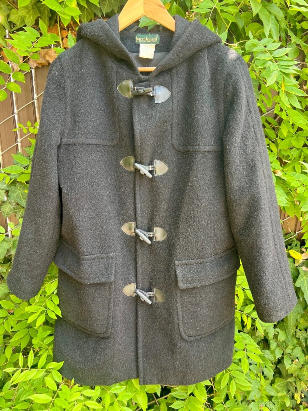 Vintage Wool Harvé Benard Hooded Peacoat Size 8